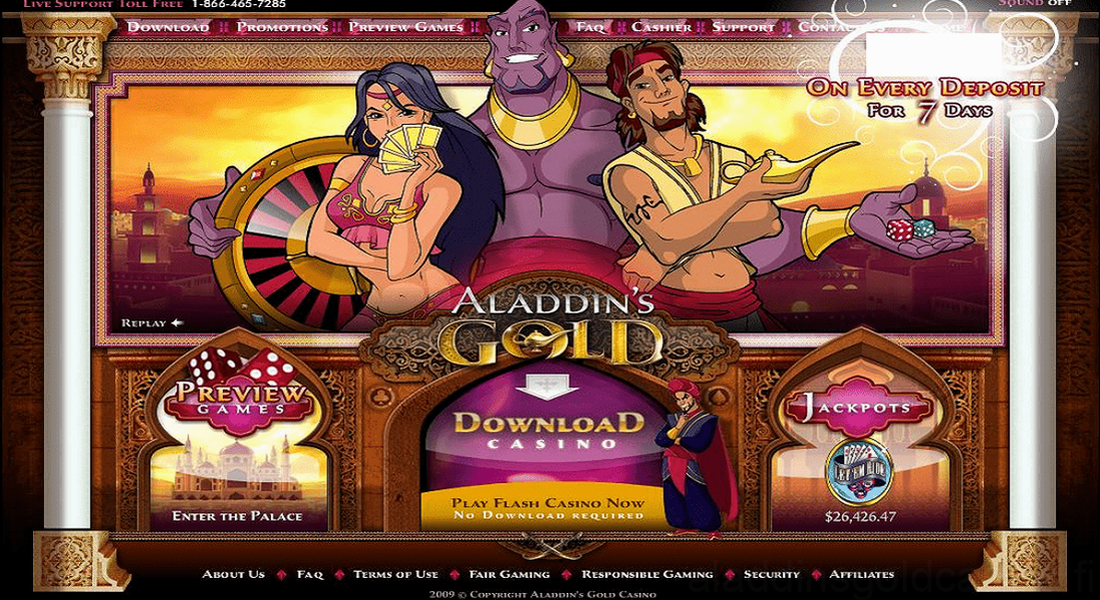 Aladdinsgold Casino tervetuliaisbonus